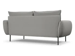 Cosmopolitan Design - Sofá "Vienna" 3 lugares em tecido bouclé cinza - 200x92x95cm