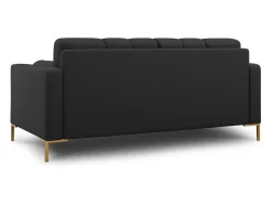 Cosmopolitan Design - Sofá "Bali" 2 lugares em tecido estrutural cinza escuro - 152x92x75cm