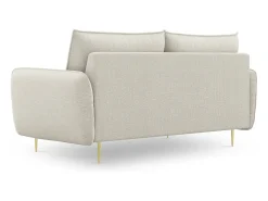 Cosmopolitan Design - Sofá "Vienna" 2 lugares em tecido estrutural bege claro - 160x92x95cm