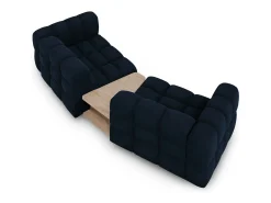 Cosmopolitan Design - Sofá modular "Sky" 2 lugares em veludo azul real - 280x148x75cm