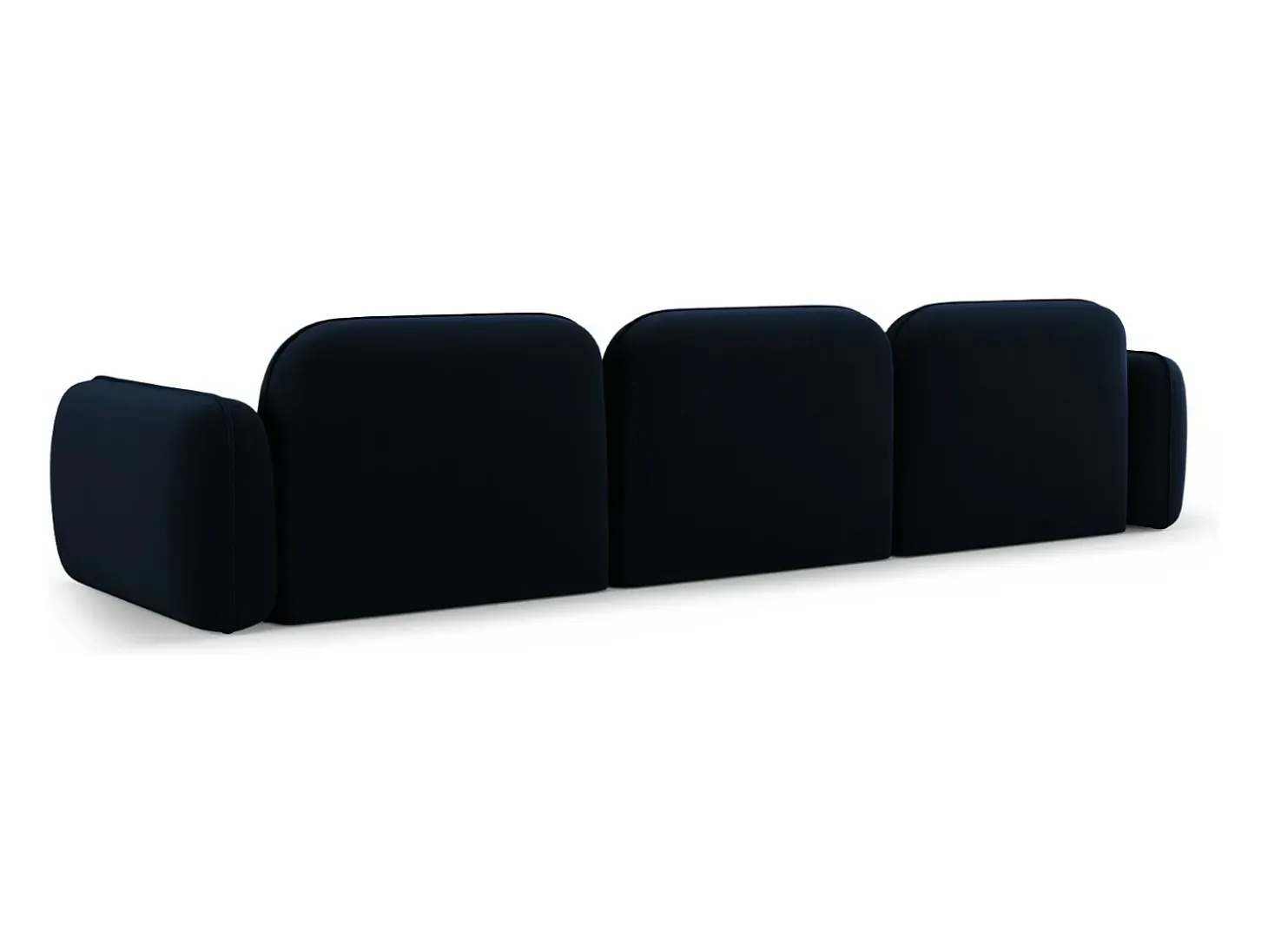 Cosmopolitan Design - Sofá modular "Sydney" 4 lugares em veludo azul real - 320x90x70cm