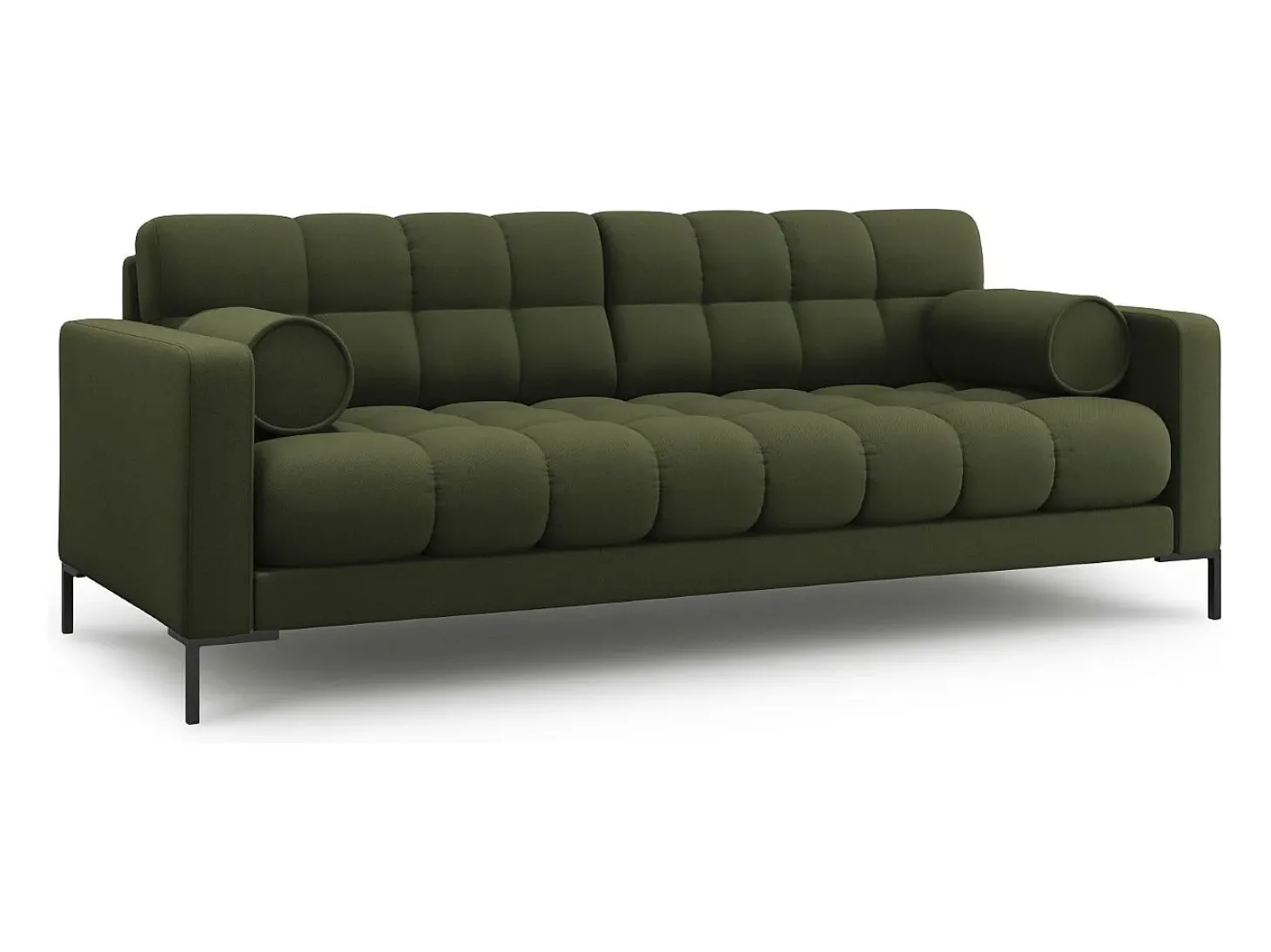 Cosmopolitan Design - Sofá "Bali" 4 lugares em tecido estrutural verde - 217x92x75cm