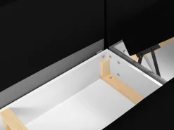 Cosmopolitan Design - Sofá panorâmico convertível esquerdo com caixa de arrumação 