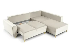 Cosmopolitan Design - Sofá convertível de canto direito com caixa de arrumação