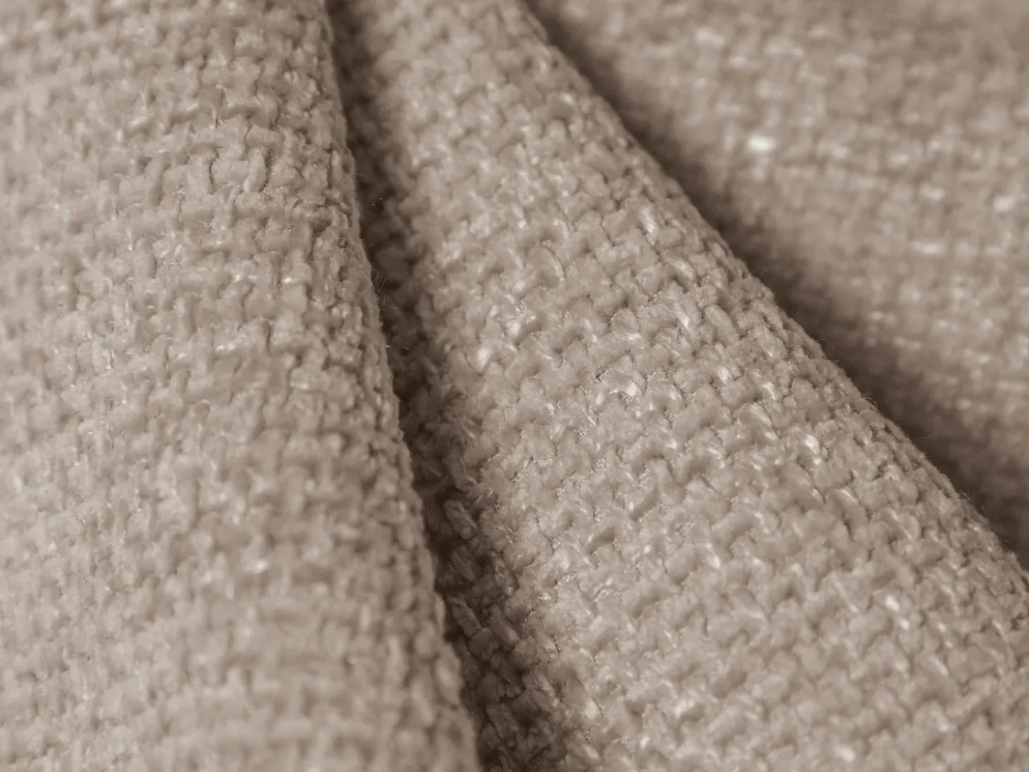 Cosmopolitan Design - Sofá esquerdo "Arendal" 4 lugares em tecido chenille bege - 262x102x70cm