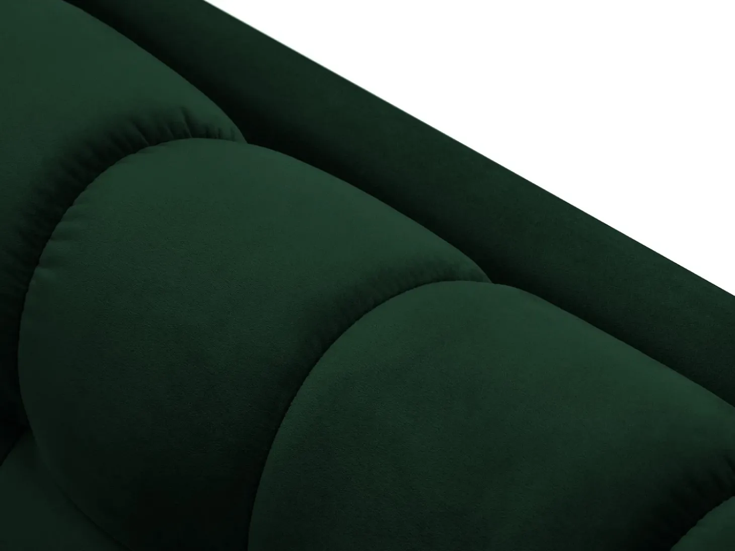 Cosmopolitan Design - Sofá "Bali" 2 lugares em veludo verde garrafa - 152x92x75cm