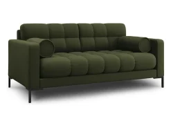 Cosmopolitan Design - Sofá "Bali" 2 lugares em tecido estrutural verde - 152x92x75cm