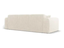 Cosmopolitan Design - Sofá "Nolio" 3 lugares em tecido chenille bege claro - 235x95x72cm