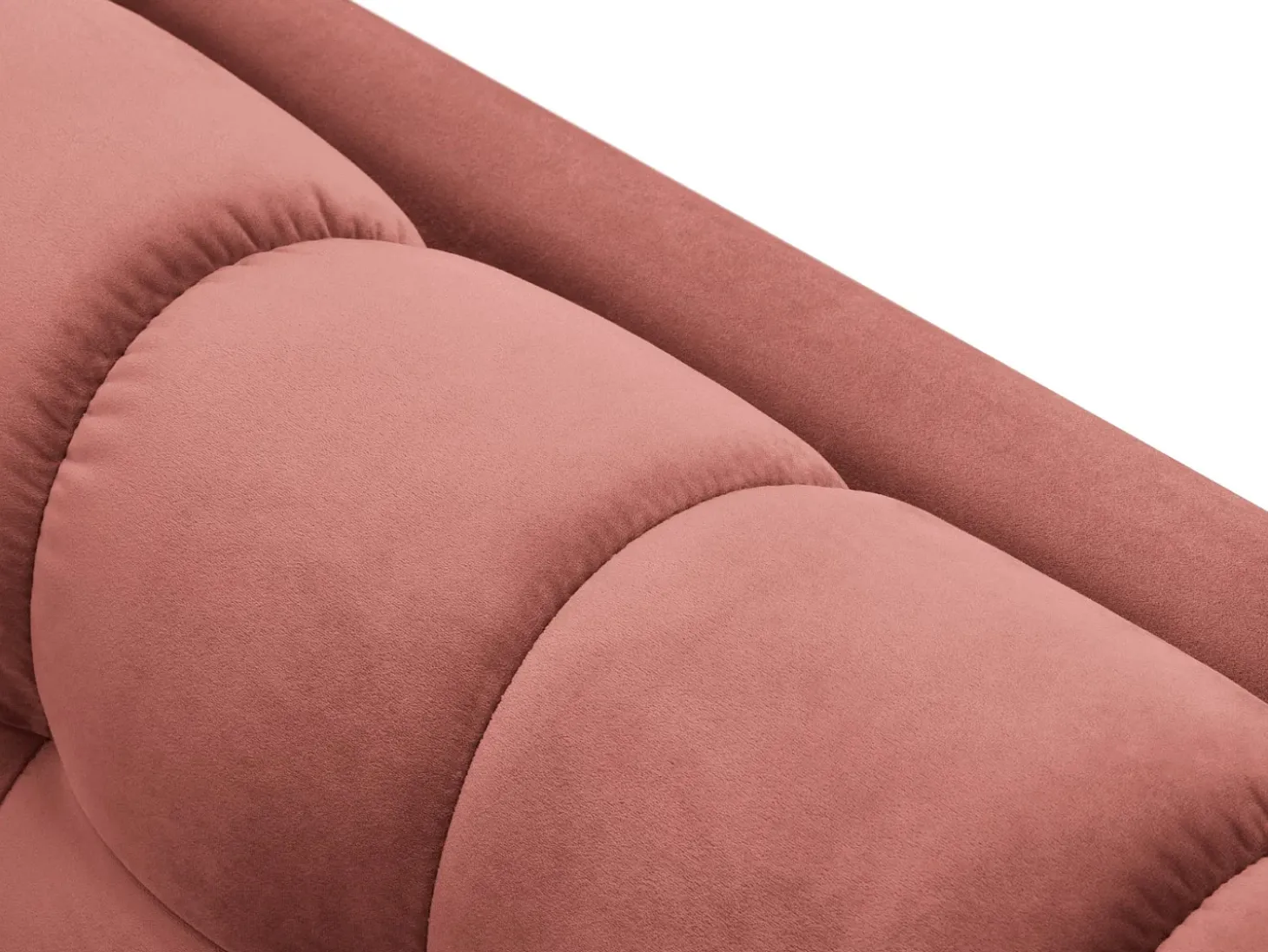 Cosmopolitan Design - Sofá "Bali" 3 lugares em veludo rosa - 177x92x75cm