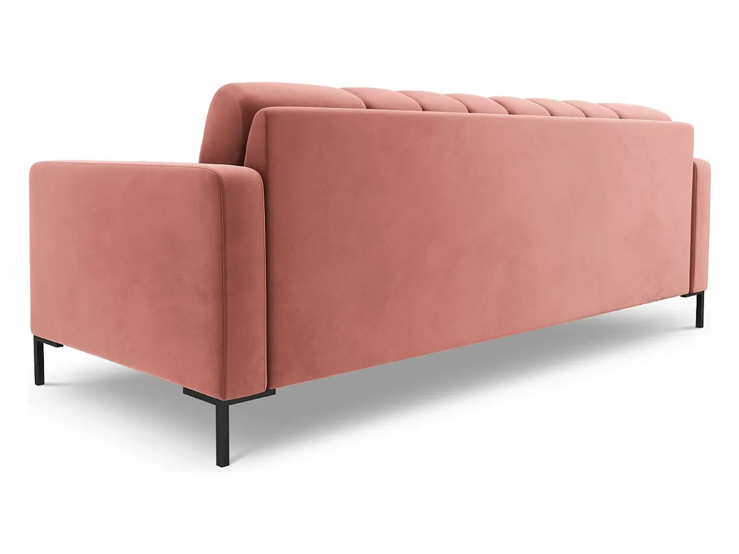 Cosmopolitan Design - Sofá "Bali" 3 lugares em veludo rosa - 177x92x75cm