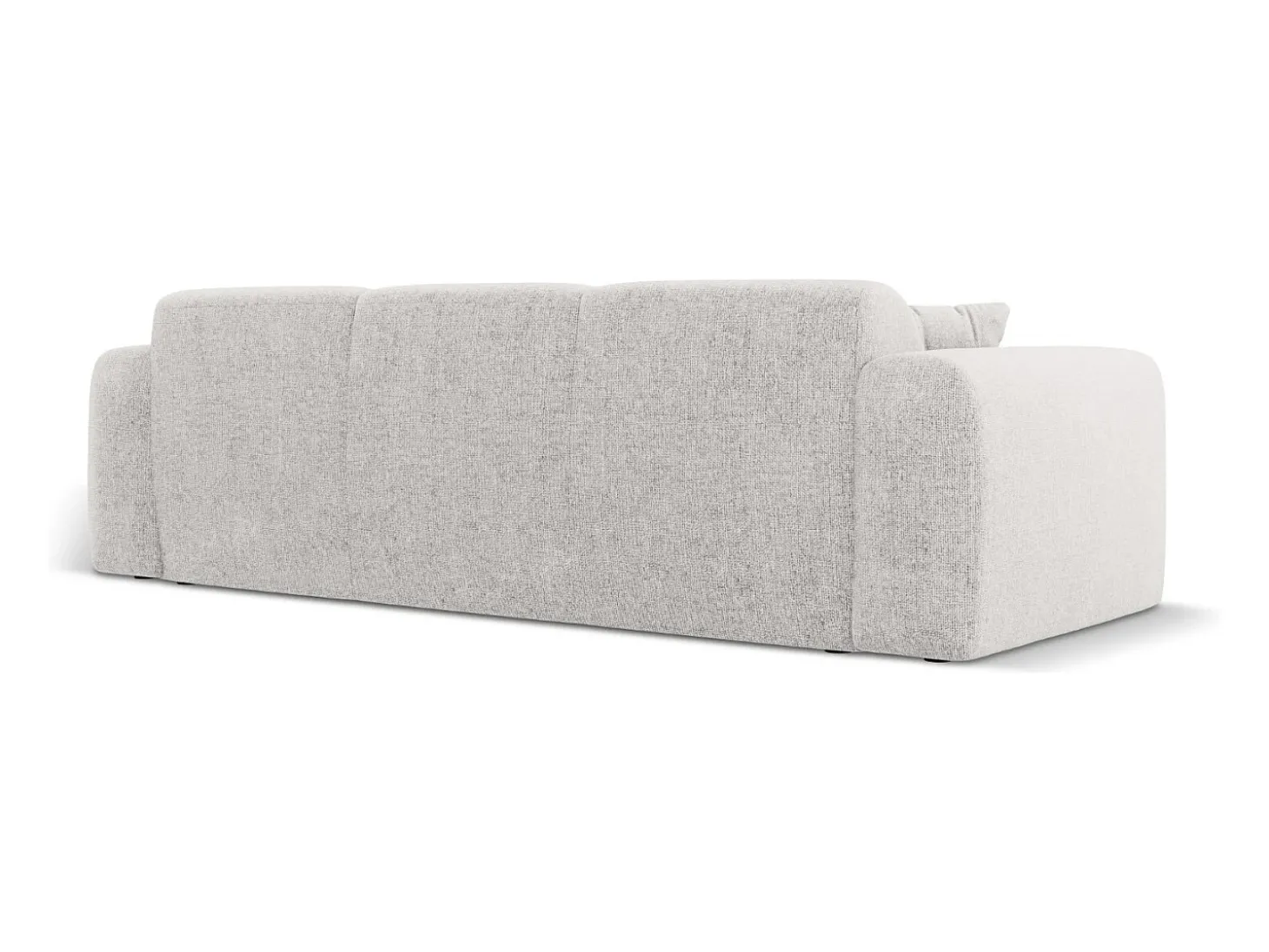 Cosmopolitan Design - Sofá "Nolio" 3 lugares em tecido chenille cinza claro - 235x95x72cm