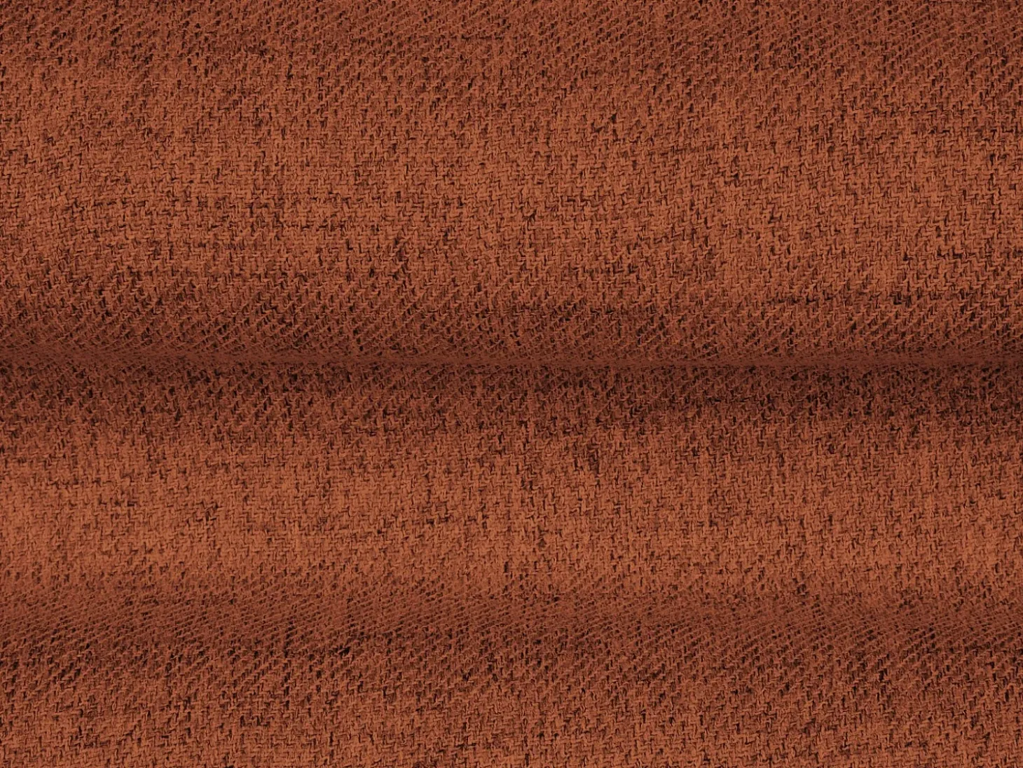 Cosmopolitan Design - Sofá panorâmico "Bali" 7 lugares em tecido estrutural tijolo - 383x185x75cm