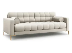 Cosmopolitan Design - Sofá "Bali" 3 lugares em tecido estrutural bege - 177x92x75cm