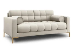 Cosmopolitan Design - Sofá "Bali" 2 lugares em tecido estrutural bege - 152x92x75cm
