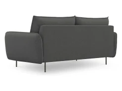 Cosmopolitan Design - Sofá "Vienna" 3 lugares em tecido estrutural cinza escuro - 200x92x95cm