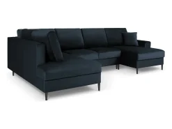 Cosmopolitan Design - Sofá panorâmico convertível esquerdo com caixa de arrumação 
