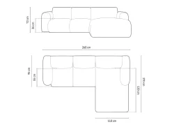Cosmopolitan Design - Sofá de canto direito 