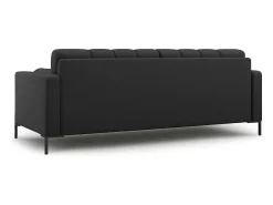 Cosmopolitan Design - Sofá "Bali" 4 lugares em tecido estrutural cinza escuro - 217x92x75cm