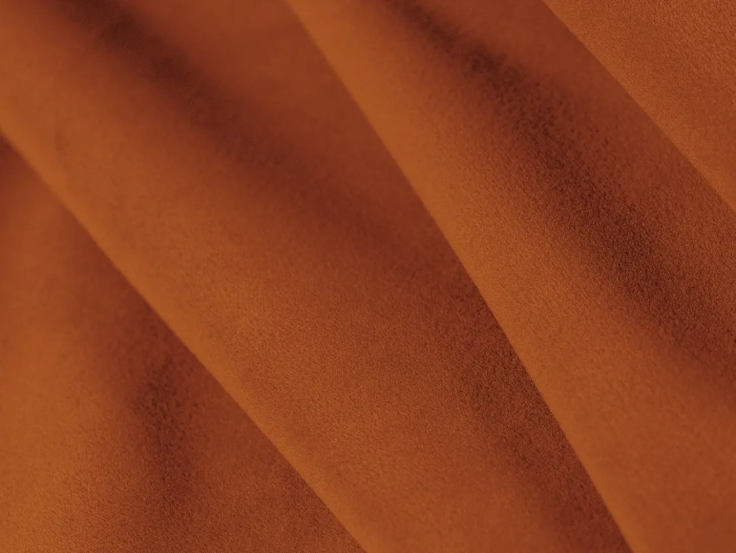 Cosmopolitan Design - Sofá panorâmico "Arendal" 6 lugares em veludo terracota - 364x166x70cm