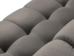 Cosmopolitan Design - Sofá "Bali" 2 lugares em veludo cinza claro - 152x92x75cm