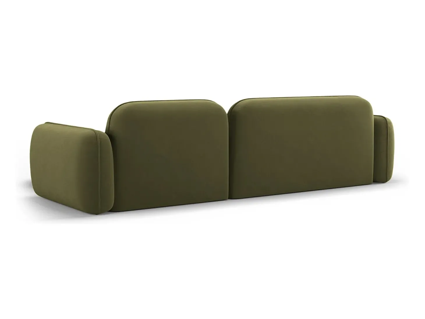 Cosmopolitan Design - Sofá modular de canto direito "Sydney" 4 lugares em veludo verde claro - 275x165x70cm