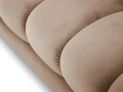 Cosmopolitan Design - Sofá "Bali" 2 lugares em veludo bege - 152x92x75cm