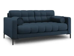 Cosmopolitan Design - Sofá "Bali" 2 lugares em tecido estrutural azul - 152x92x75cm