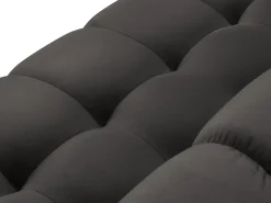Cosmopolitan Design - Sofá "Bali" 2 lugares em veludo cinza escuro - 152x92x75cm