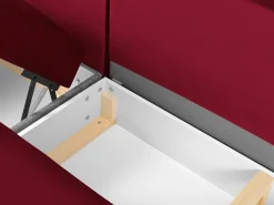 Cosmopolitan Design - Sofá panorâmico convertível em linha reta com caixa de arrumação 