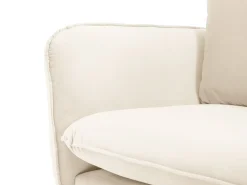 Cosmopolitan Design - Sofá "Vienna" 3 lugares em veludo bege claro - 200x92x95cm