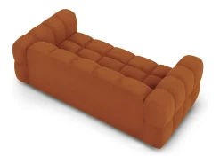 Cosmopolitan Design - Sofá "Sky" 3 lugares em veludo terracota - 214x102x75cm