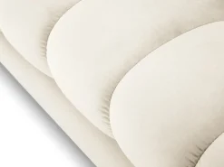Cosmopolitan Design - Sofá "Bali" 2 lugares em veludo bege claro - 152x92x75cm