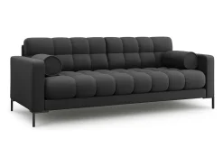 Cosmopolitan Design - Sofá "Bali" 3 lugares em tecido estrutural cinza escuro - 177x92x75cm