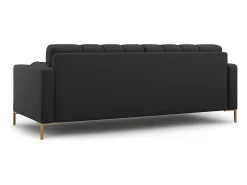 Cosmopolitan Design - Sofá "Bali" 3 lugares em tecido estrutural cinza escuro - 177x92x75cm