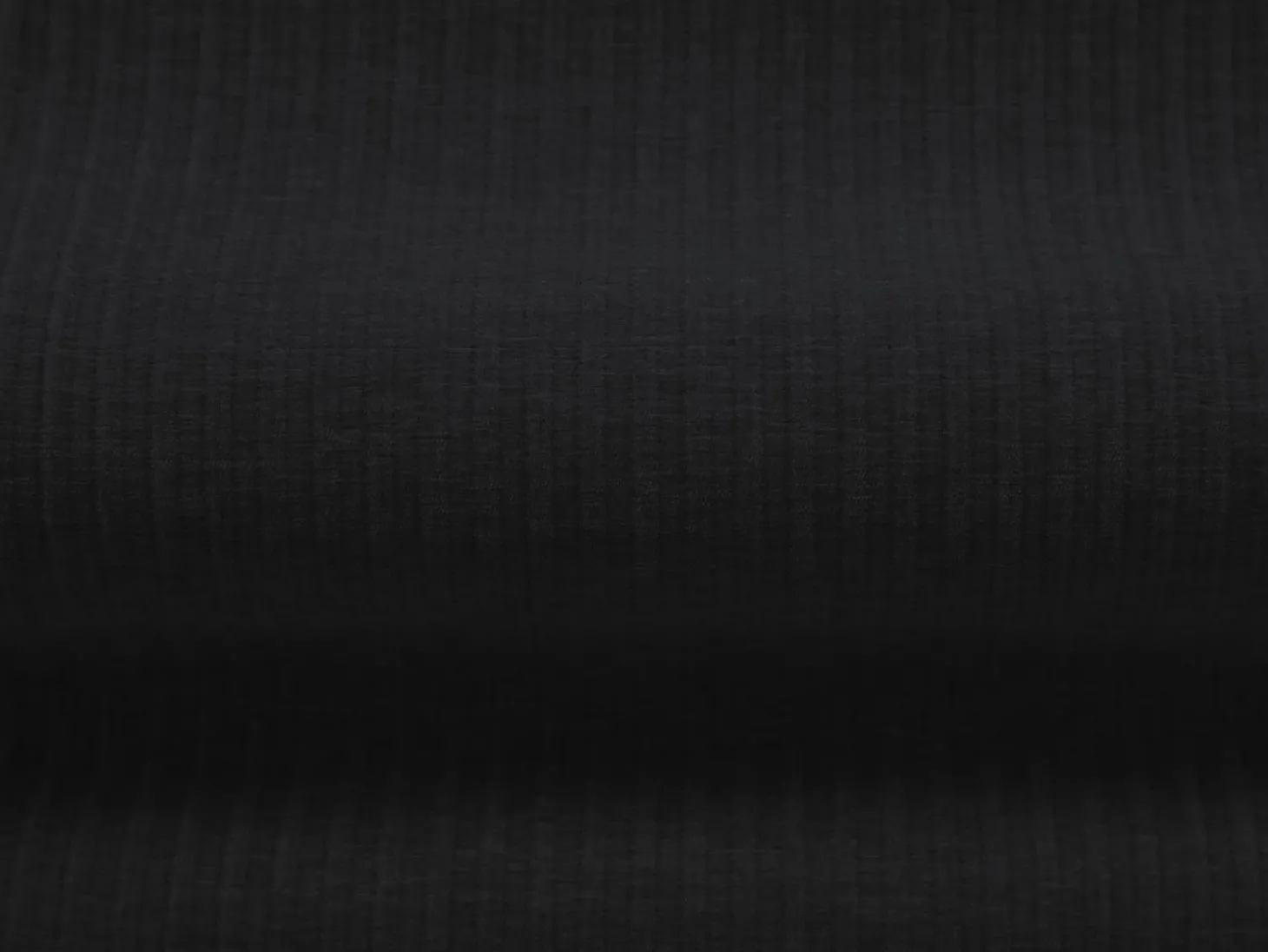 Cosmopolitan Design - Sofá de canto panorâmico à esquerda "Arendal" 7 lugares em tecido chenille com efeito canelado preto - 364x262x70cm