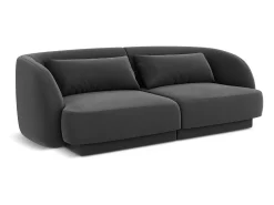 Cosmopolitan Design - Sofá "Tulum" 2 lugares em veludo cinza - 180x90x70cm