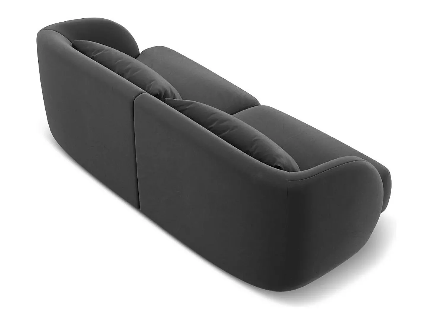 Cosmopolitan Design - Sofá "Tulum" 2 lugares em veludo cinza - 180x90x70cm