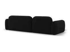 Cosmopolitan Design - Sofá modular de canto esquerdo "Sydney" 4 lugares em veludo preto - 275x165x70cm