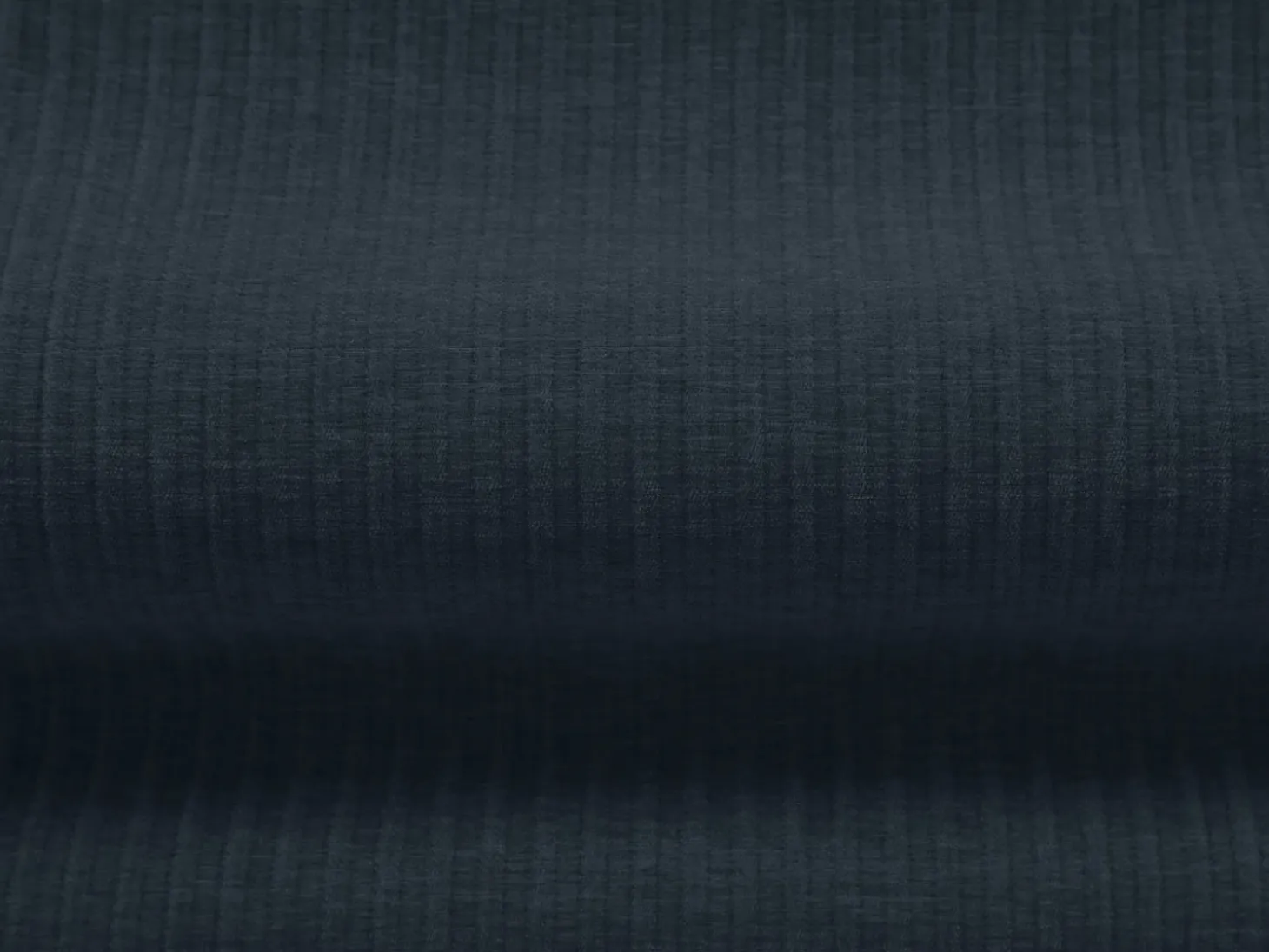 Cosmopolitan Design - Sofá panorâmico "Arendal" 6 lugares em tecido chenille com efeito canelado azul marinho - 364x166x70cm