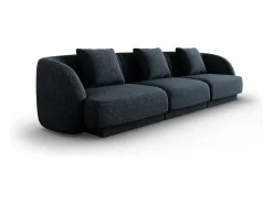 Cosmopolitan Design - Sofá "Tulum" 3 lugares em tecido chenille azul real - 255x90x70cm