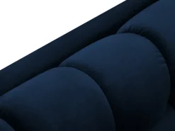 Cosmopolitan Design - Sofá de canto esquerdo "Bali" 5 lugares em veludo azul real - 293x185x75cm