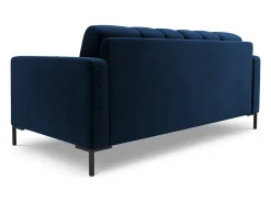 Cosmopolitan Design - Sofá "Bali" 2 lugares em veludo azul real - 152x92x75cm