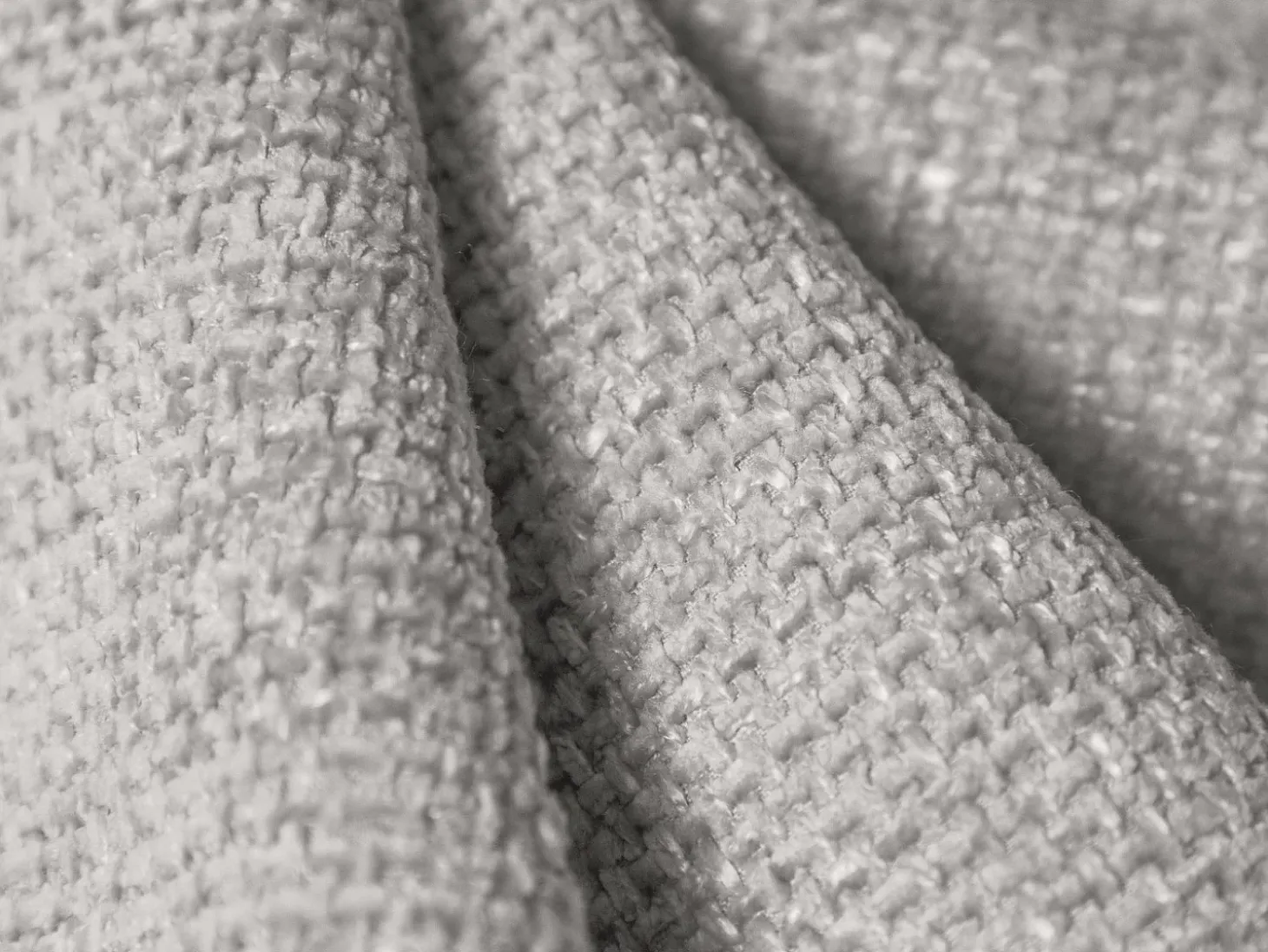 Cosmopolitan Design - Sofá "Arendal" 4 lugares em tecido chenille cinza claro - 244x102x70cm
