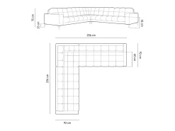 Cosmopolitan Design - Sofá de canto simétrico 