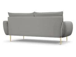 Cosmopolitan Design - Sofá "Vienna" 4 lugares em tecido bouclé cinza - 230x92x95cm