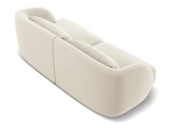 Cosmopolitan Design - Sofá "Tulum" 2 lugares em veludo bege claro - 180x90x70cm