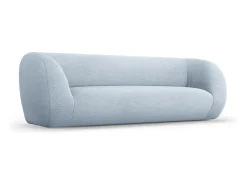 Cosmopolitan Design - Sofá "Essen" 3 lugares em tecido bouclé azul claro - 230x95x86cm