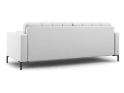 Cosmopolitan Design - Sofá "Bali" 3 lugares em tecido estrutural cinza claro - 177x92x75cm