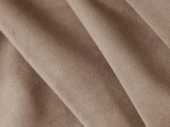 Cosmopolitan Design - Sofá de canto simétrico "Tulum" 5 lugares em veludo bege - 255x255x70cm