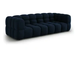 Cosmopolitan Design - Sofá modular "Sky" 4 lugares em veludo azul real - 244x102x75cm